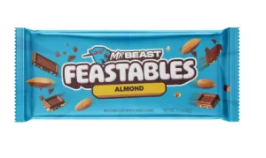MrBeast Mliečna čokoláda s mandľovými kúskami 60g