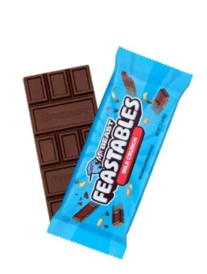 MrBeast Mliečna čokoláda s pufovanou ryžou 60g