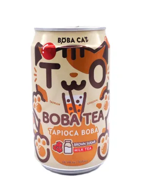 Boba Cat Original Bubble Tea hnedý cukor tapioka 315ml