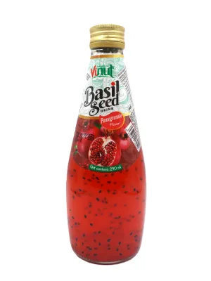Vinut nápoj s bazalkovými semienkami s príchuťou granátové jablko 290ml
