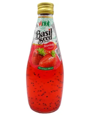 Vinut nápoj s bazalkovými semienkami s jahodovou príchuťou 290ml